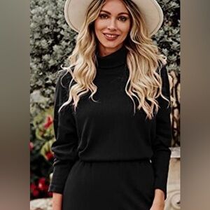 PRETTYGARDEN Women's 2023 Spring Long Sleeve Turtleneck Ribbed Top size M